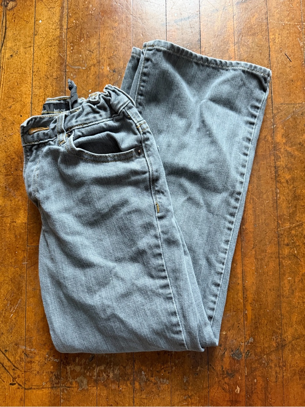 Girls Old Navy Gray Denim Boot-Cut Jeans